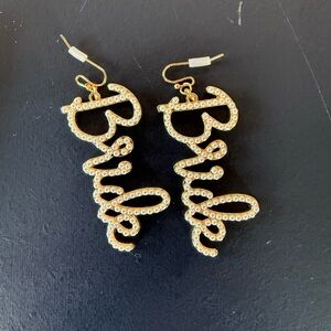 Source Unknown Gold and Pearl Bride Earrings